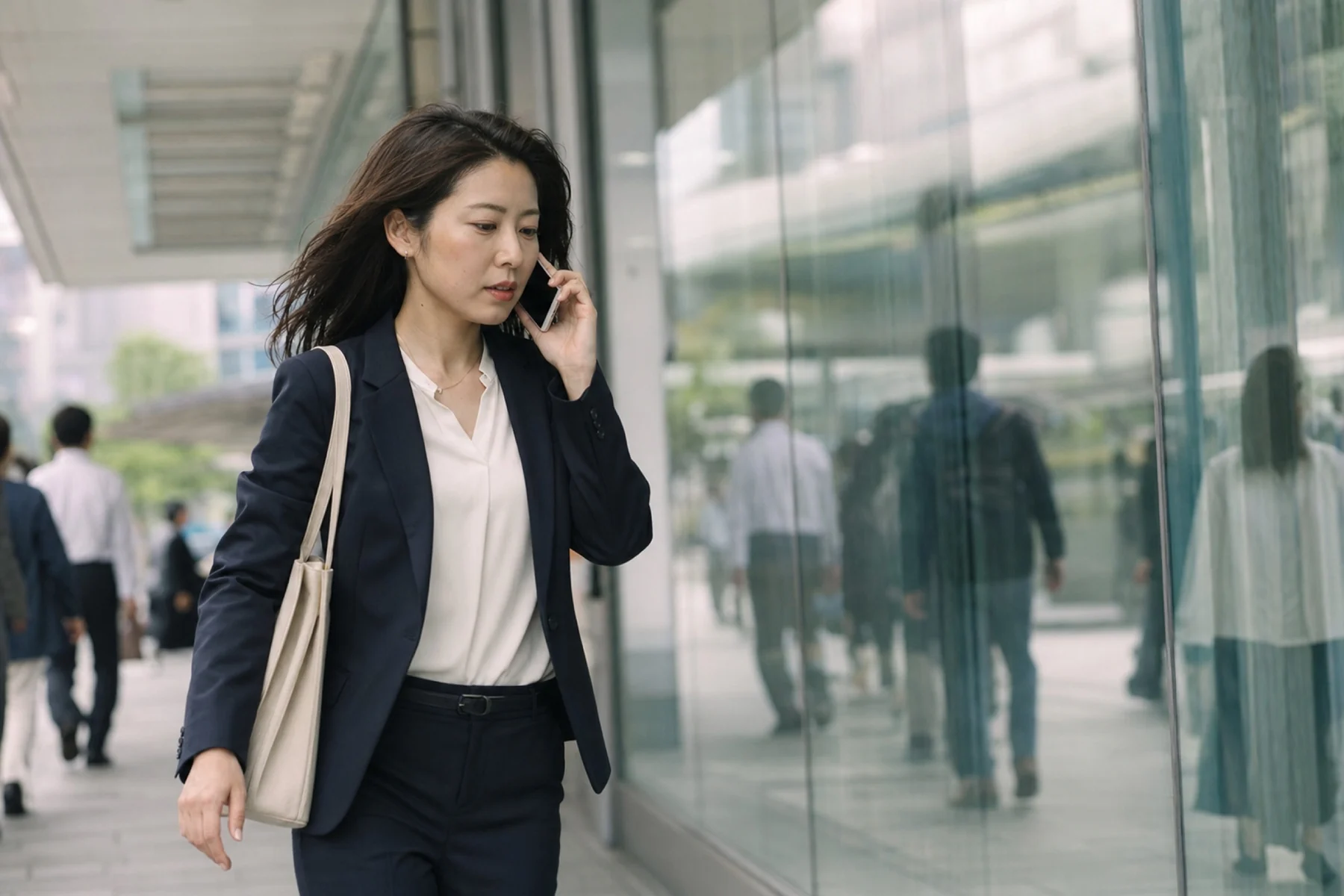 営業先へ向かう若手社員